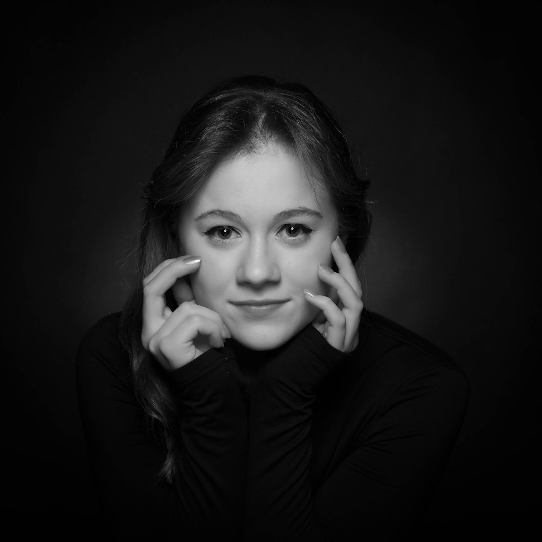 Studio portrait of an elegant Argentine actress in her thirties