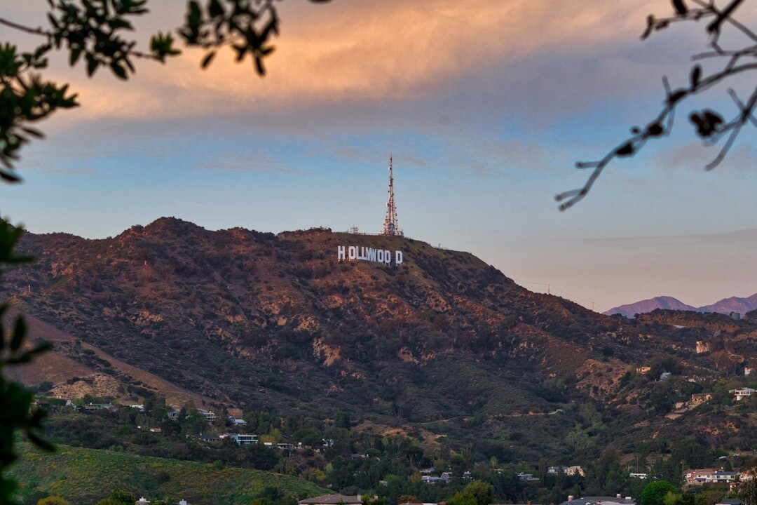 hollywood sign sunset