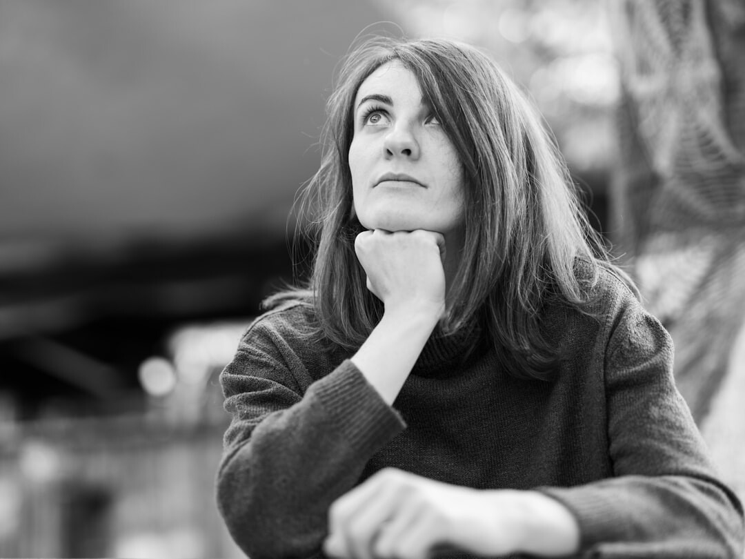 woman looking stressed outdoors