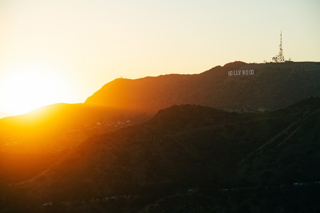 hollywood sign sunset