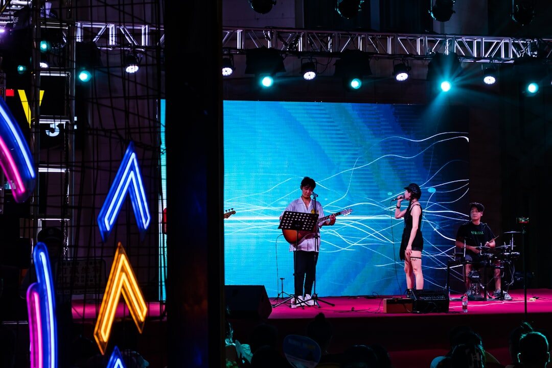 music stars on stage together